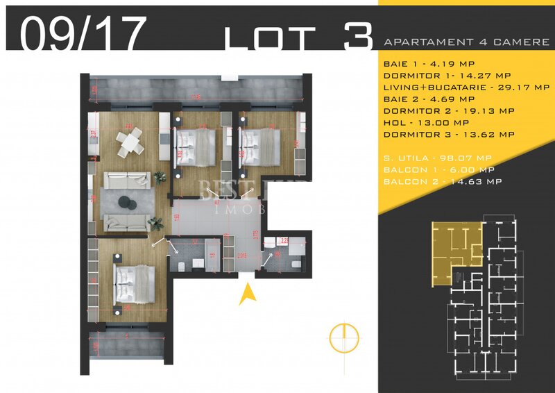 Titan, Pallady 4 camere ideal familie calitate si confort